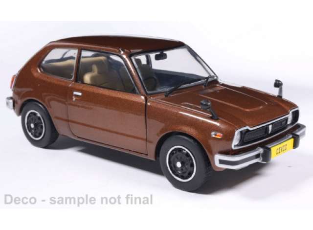 Pre-Order – 1972 Honda Civic, brown 1:24 Whitebox Model (WB124277) – ETA. July/August 2026