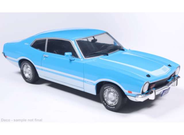 Pre-Order – 1974 Ford Maverick, blue/white 1:24 Whitebox Model (WB124288) – ETA. July/August 2026