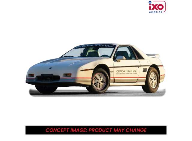 Pre-Order – 1984 Pontiac Fiero Indianapolis 500 Pace Car, white 1:43 IXO America Model (ixoU43RDC016) – ETA. October/November 2026