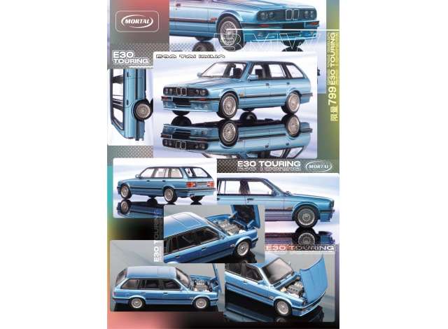 Pre-Order – BMW E30 Wagon, blue 1:64 Mortal Model Model (MT-014) – ETA. July/August 2026