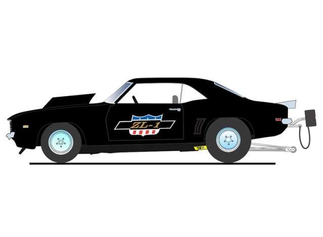 Pre-Order – 1969 Chevrolet Camaro ZL-1 *Drag Outlaws*, black 1:18 Acme Diecast Model (acme1805737) – ETA. July/August 2026