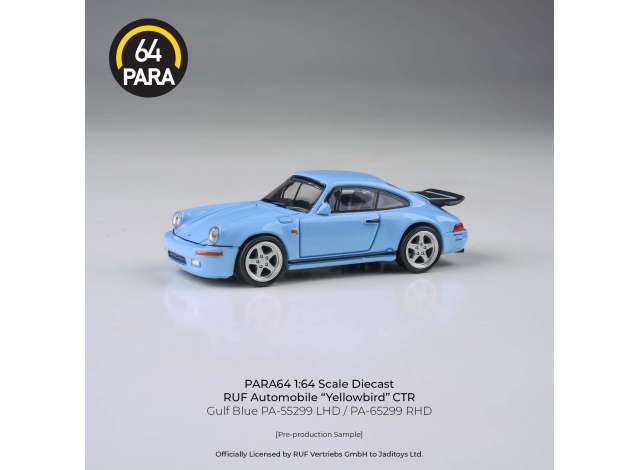 Pre-Order – 1987 RUF CTR *Left hand drive*, Gulf blue 1:64 Para64 Model (pa55299) – ETA. July/August 2026