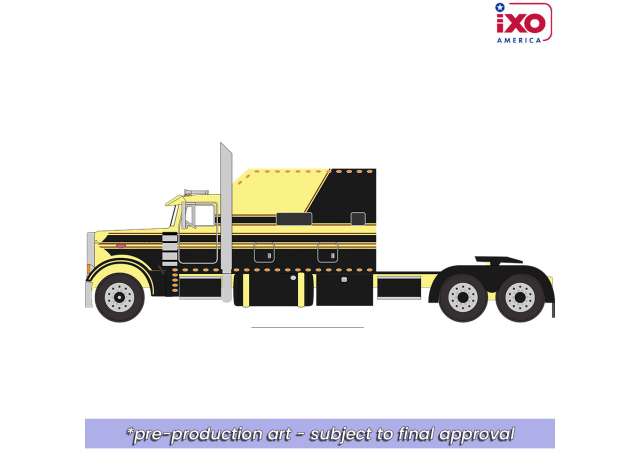 Pre-Order – 2002 Peterbilt 379 Big Bunk, yellow/black 1:64 IXO America Model (ixoU64TR037) – ETA. January/February 2027