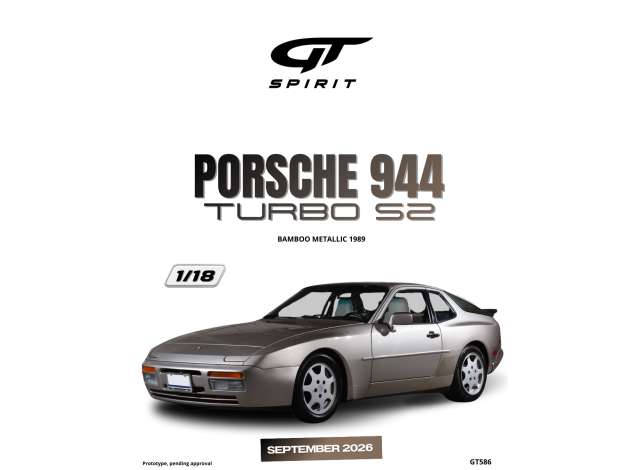 Pre-Order – 1989 Porsche 944 Turbo S2 *Resin serie*, bamboo metallic 1:18 GT Spirit Model (GT586) – ETA. December 2026