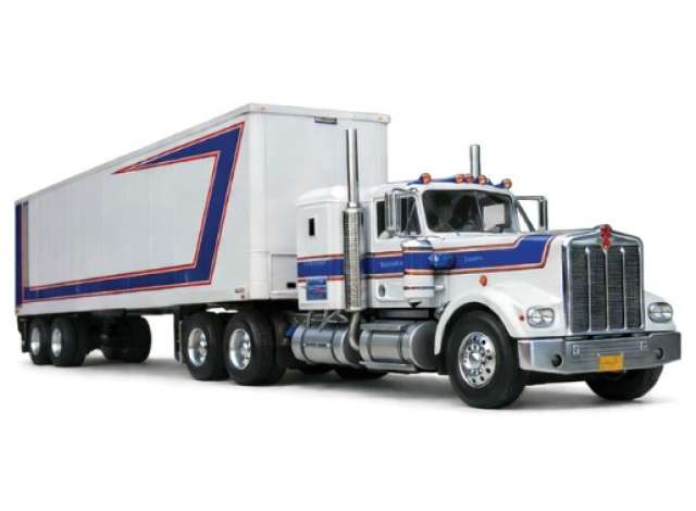 Pre-Order – 1976 Kenworth W900 with vintage trailer, red/white/blue 1:64 IXO America Model (ixoU64TRTR013T) – ETA. January/February 2027