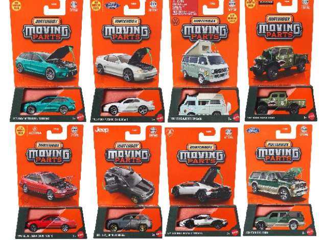 Pre-Order – Matchbox Moving Parts Vehicles Assortment of 8 1:64 Matchbox Model (MBFWD28-978P~8) – ETA. October/November 2026