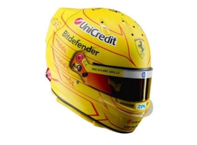 Pre-Order – Lewis Hamilton - Scuderia Ferrari HP 2026 Season, yellow 1:5 Look Smart Model (LSHEL031) – ETA. October/November 2026