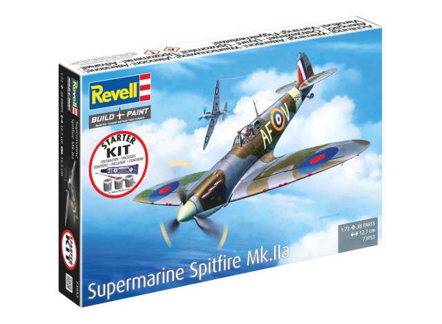 Pre-Order – Starter Kit Spitfire Mk.IIa, Level 3 plastic modelkit 1:72 Revell - Germany Model (revell73953) – ETA. September 2026