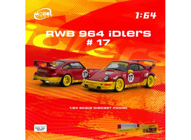 Pre-Order – RWB 964 idlers #17, red/yellow 1:64 ModelModel Model (MM64-RWB964-003) – ETA. July/August 2026