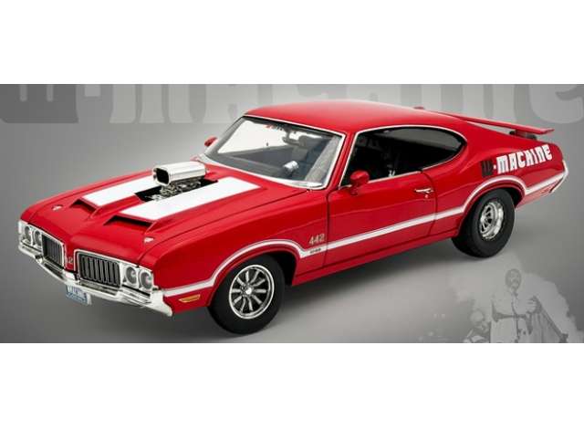 Pre-Order – 1970 Oldsmobile 442 W-30 *W-Machine Drag Outlaws*, red 1:18 Acme Diecast Model (acme1805631) – ETA. October/November 2026
