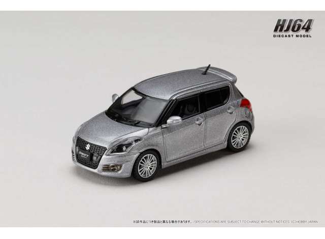 Pre-Order – Suzuki Swift Sport (ZC32S), premium silver metallic 1:64 Hobby Japan Model (HJ641082S) – ETA. October/November 2026
