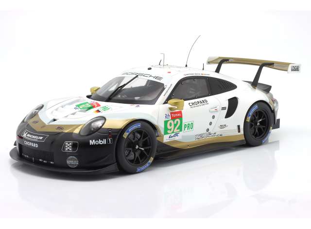 Pre-Order – 2019 Porsche 911 (991) RSR #92 Mike Conway, Kamui Kobayashi, Nyck de Vries 24h LeMans Porsche GT Team, white 1:12 IXO Models Model (ixoLEGT12024) – ETA. September 2026