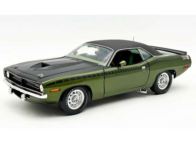 Pre-Order – 1970 Plymouth AAR Cuda Vinyl Top, green 1:18 Acme Diecast Model (acme1806140VT) – ETA. October/November 2026