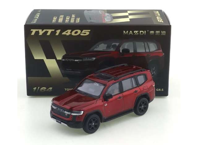 Pre-Order – Toyota Land Cruiser LC300 GR-S, red 1:64 Massdi Model (MAS-TYT1405) – ETA. October 2026