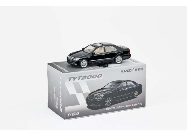 Pre-Order – 2007 Toyota Crown, black 1:64 Massdi Model (MAS-TYT2000) – ETA. October 2026