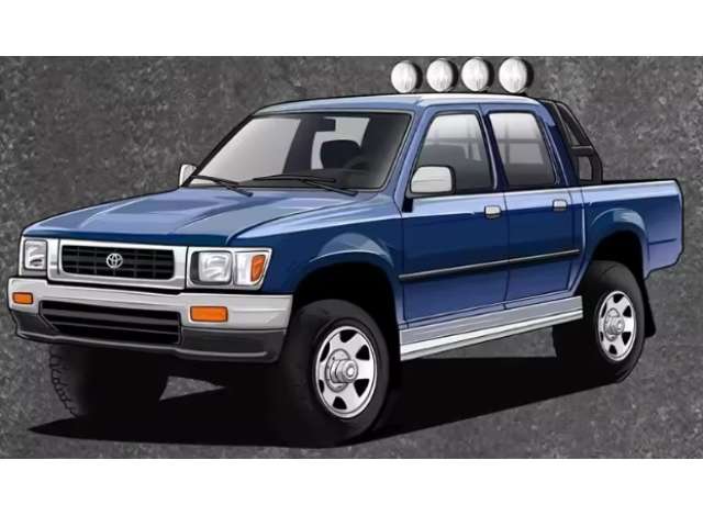 Pre-Order – 1994 Toyota Hilux LN107, sapphire 1:64 Massdi Model (MAS-TYT3902) – ETA. October 2026