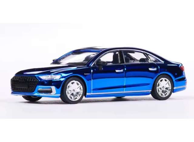 Pre-Order – 2021 Audi A8L, electroplating blue 1:64 Massdi Model (MAS-AD1107) – ETA. October 2026