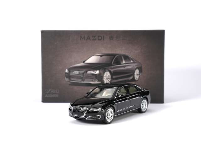Pre-Order – Audi A8L (D4), black 1:64 Massdi Model (MAS-AD2400) – ETA. October 2026