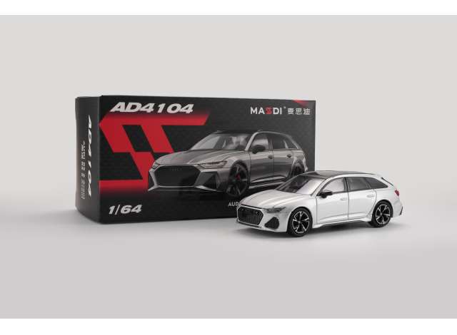 Pre-Order – Audi RS6 Avant, silver 1:64 Massdi Model (MAS-AD4104) – ETA. October 2026
