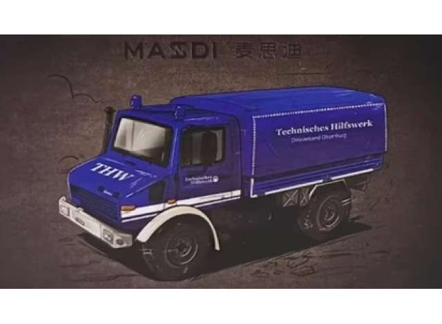Pre-Order – U1300L THW Technical Rescue Agency, blue 1:64 Massdi Model (MAS-TJ1011) – ETA. October 2026