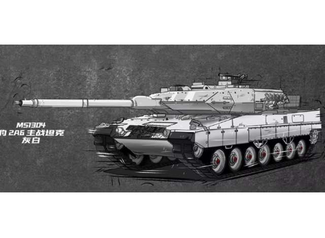 Pre-Order – Leopard 2 A6, grey 1:64 Massdi Model (MAS-MS1304) – ETA. October 2026