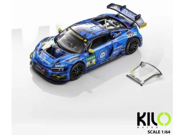 Pre-Order – 2025 Audi R8 LMS GT3 EVO II #16 ADAC GT Masters, blue 1:64 KILOWorks Model (KLW0036-2) – ETA. July/August 2026