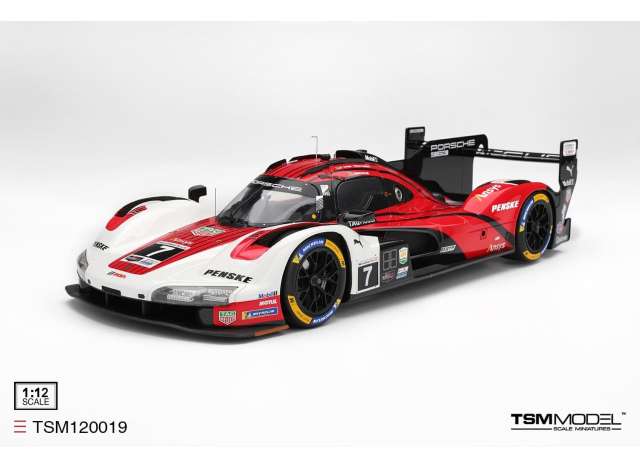 Pre-Order – 2025 Porsche 963 #7 Porsche Penske Motorsport Daytona 24 hrs Winner, white/red 1:12 TrueScale Model (TSM120019) – ETA. October 2026