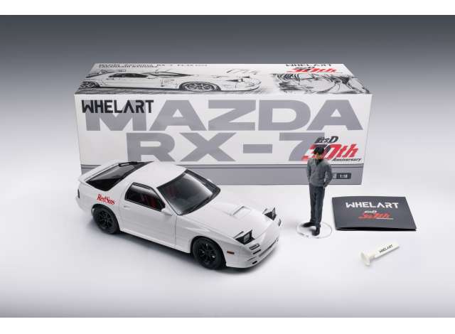 Pre-Order – Mazda Savanna RX-7 (FC3S) Takahashi Ryosuke with figure, white 1:18 Whelart Model (W-004IDA) – ETA. July/August 2026