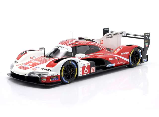 Pre-Order – 2025 Porsche 963 #6 Kévin Estre/André Lotterer/Laurens Vanthoor 4th 24h LeMans 2024 Porsche Penske Motorsport, white/red 1:18 IXO Models Model (ixoLEGT963-LM009) – ETA. TBC