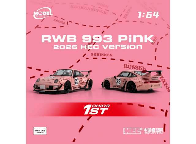Pre-Order – RWB 993 HEC 2026, pink 1:64 ModelModel Model (MM64-RWB993-HEC2026) – ETA. October/November 2026