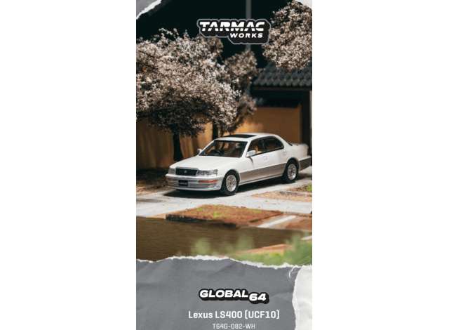 Pre-Order – 2001 Lexus LS400 (UCF10), pearl white 1:64 Tarmac Model (TC-T64G-082-WH) – ETA. December 2026