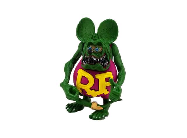 Pre-Order – Ed *Big Daddy* Roth Rat Fink Figure, magenta/green/yellow 1:18 Acme Diecast Model (acme1800123) – ETA. October/November 2026
