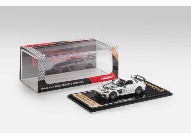 Pre-Order – Honda S2000 Varis Arising-II Semi-Wide Ver., white 1:64 Liomio Model (LI64-HSVS-001) – ETA. October/November 2026