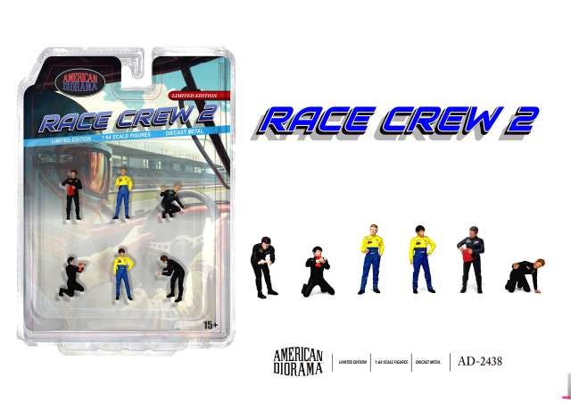 Pre-Order – Figure Set - Race Crew 2 1:64 American Diorama Model (AD-2438) – ETA. October/November 2026