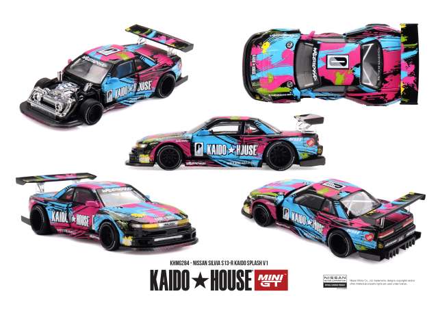 Pre-Order – 1991 Nissan Silvia S13-R Kaido Splash V1, various 1:64 Mini GT Model (MGTKHMG284) – ETA. January 2027