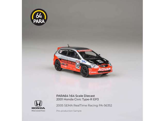 Pre-Order – 2005 Honda Civic SEMA RealTime Racing, various 1:64 Para64 Model (pa56352) – ETA. October/November 2026