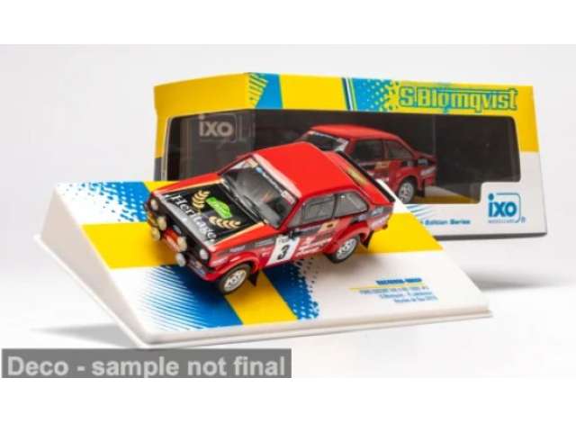 Pre-Order – 2010 Ford Escort MK II RS 1800 #3 S.Blomqvist/R.Jakobsson Legend Boucles de Spa, red 1:43 IXO Models Model (ixoRAC469SB-006SP) – ETA. October/November 2026