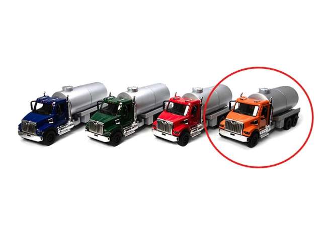 Pre-Order – Western Star 47X (Fuel Truck), orange in window box 1:66 Kinsmart Model (KT11004Wo) – ETA. December 2026