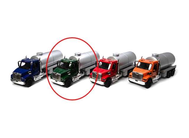 Pre-Order – Western Star 47X (Fuel Truck), green in window box 1:66 Kinsmart Model (KT11004Wg) – ETA. December 2026