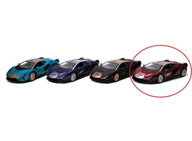 Pre-Order – Lamborghini Sián FKP 37 *Livery Edition* in window box, red 1:40 Kinsmart Model (KT5431WFr) – ETA. December 2026