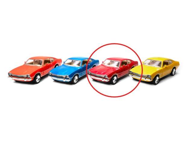 Pre-Order – 1974 Ford Maverick, red 1:38 Kinsmart Model (KT5488Wr) – ETA. December 2026