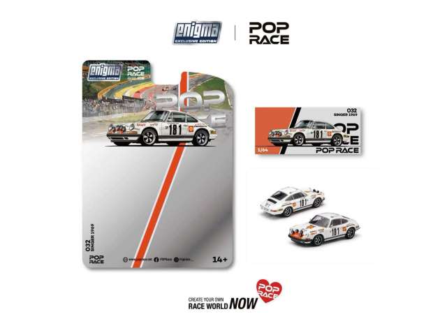 Pre-Order – Singer 1969 Tour De France #181, white 1:64 Pop Race Limited Model (PRE032) – ETA. December 2026