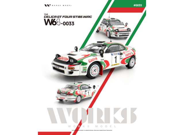 Pre-Order – Toyota Celica GT Four ST185 WRC, various 1:64 WORKS Model (W64-0033) – ETA. June 2027