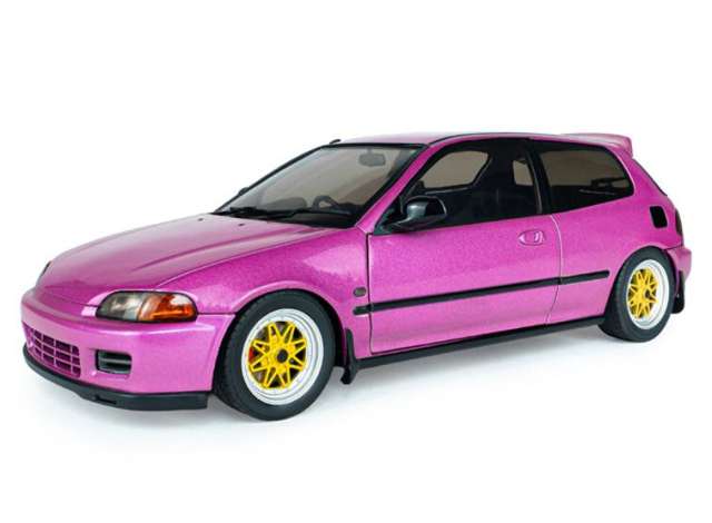 Pre-Order – 1991 Honda Civic (EG6) Solido Works, roze metallic 1:18 Solido Model (SOLI1810409) – ETA. January 2027