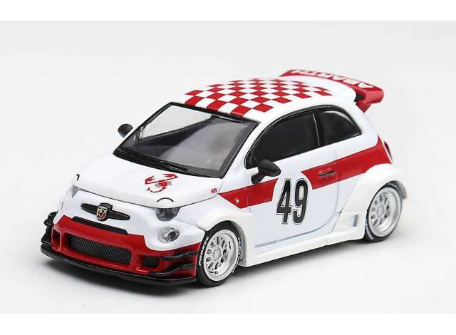Pre-Order – 2026 Fiat 595 Abarth LB-Works X Abas Works 1000 TC Tribute, white/red 1:64 Mini GT Model (MGT01325-BL) – ETA. February 2027