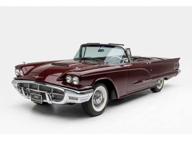 Pre-Order – 1960 Ford Thunderbird Open Convertible, royal burgundy poly 1:18 SunStar Model (SUN4318) – ETA. February 2027