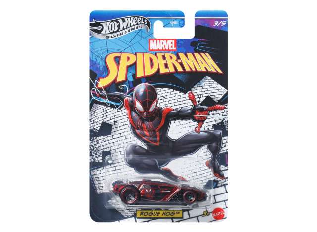 Pre-Order – Rogue Hog *Spider-Man*, black/red 1:64 Hotwheels Model (HWMVJKX27) – ETA. December 2026