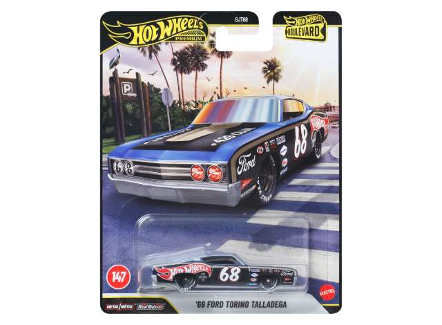 Pre-Order – 1969 Ford Torino Talladega *Boulevard series*, various 1:64 Hotwheels Model (HWMVJHW28) – ETA. December 2026