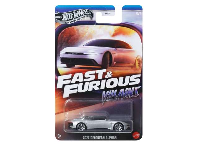 Pre-Order – 2022 DeLorean Alpha5 *Fast & Furious*, silver 1:64 Hotwheels Model (HWMVJBY38) – ETA. December 2026