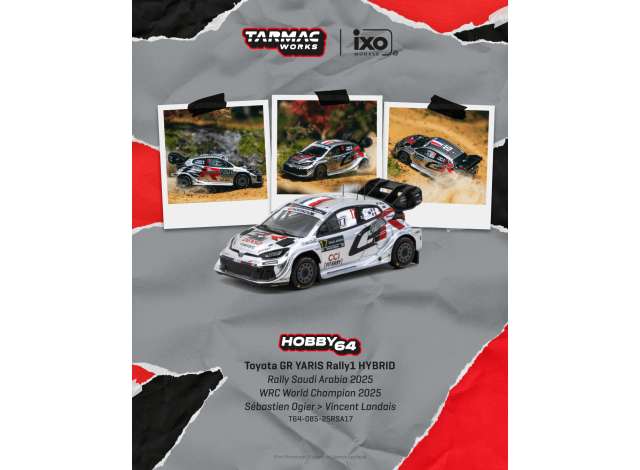 Pre-Order – 2025 Toyota Yaris GR Rally1 Hybrid #17 Sebastian Ogier Rally Saudi Arabia, various 1:64 Tarmac Model (TC-T64-085-25RSA17) – ETA. March 2027